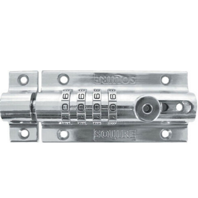 Squire Schuifslot met  4-cijferige code, chrome