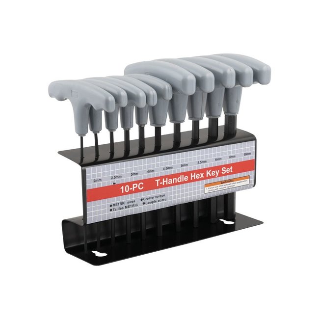 T-handvat inbussleutel Set (10 Delig 2-10 mm)