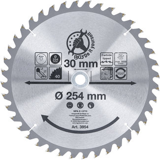 BGS Do it yourself HM cirkelzaagblad - Ø 254 x 30 x 3,2 mm - 40 tanden