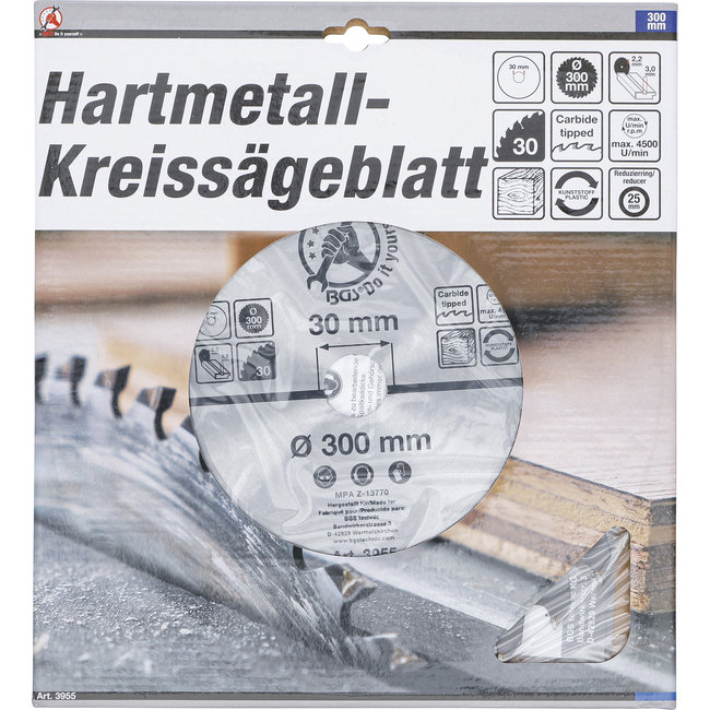 BGS HM cirkelzaagblad - Ø 300 x 30 x 3,2 mm - 30 tanden