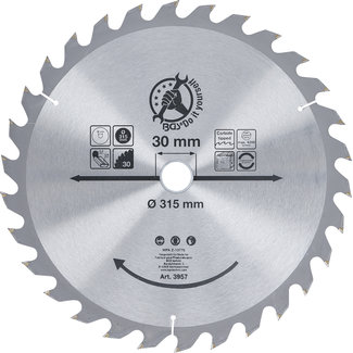 BGS Do it yourself HM cirkelzaagblad - Ø 315 x 30 x 3,0 mm - 30 tanden