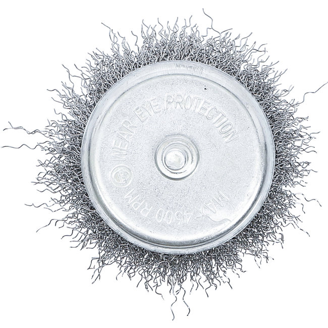 BGS Komborstel staaldraad - opname 6 mm as - Ø 75 mm