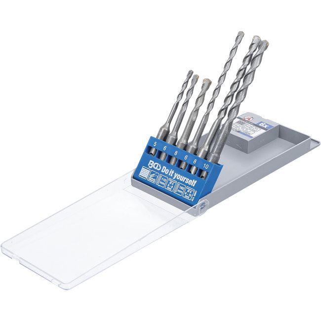 BGS Hamer-boor-set SDS, hardmetalen punt, 5 - 10 mm, 6 delig