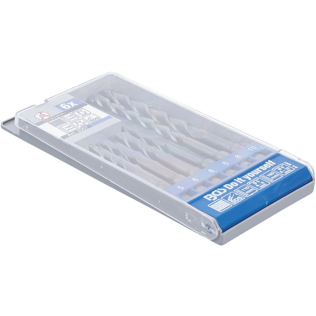 BGS Hamer-boor-set SDS, hardmetalen punt, 5 - 10 mm, 6 delig