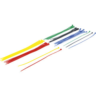 BGS Do it yourself Kabelbinder assortiment - kleur - 4,8 x 300 mm - 50 delig