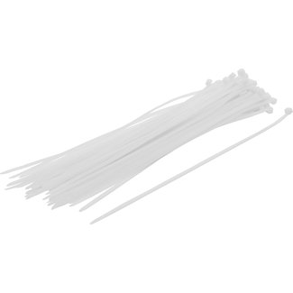 BGS Do it yourself Kabelbinder assortiment - wit - 4,8 x 300 mm - 50 delig