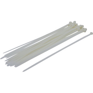 BGS Do it yourself Kabelbinder assortiment - wit - 8,0 x 400 mm - 30 delig