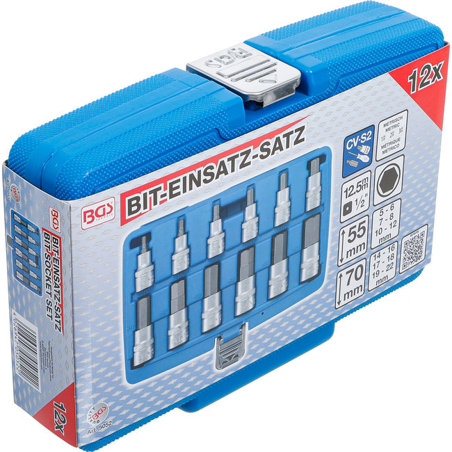BGS Dopsleutelbitset 1/2" INBUS - 5 t/m 22 mm - 12 delig