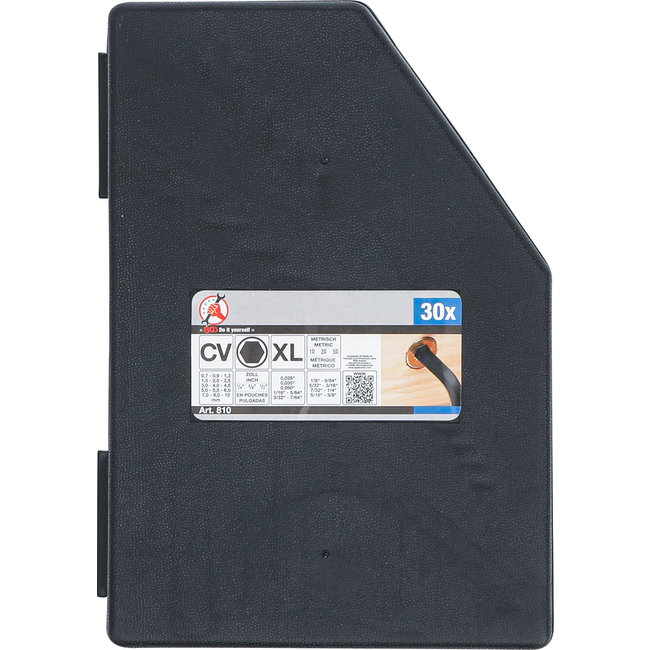 BGS Inbussleutel set inch en metrisch, 30 delig