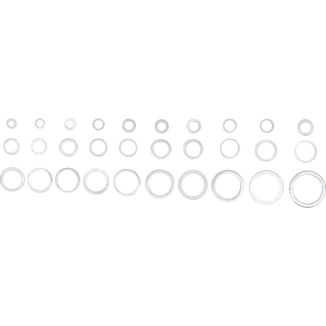 BGS Assortiment afdichtringen aluminium, 300 delig
