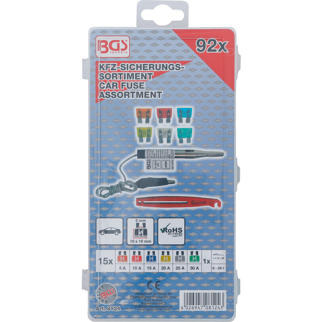 BGS Assortiment autozekeringen standaard, 92 delig