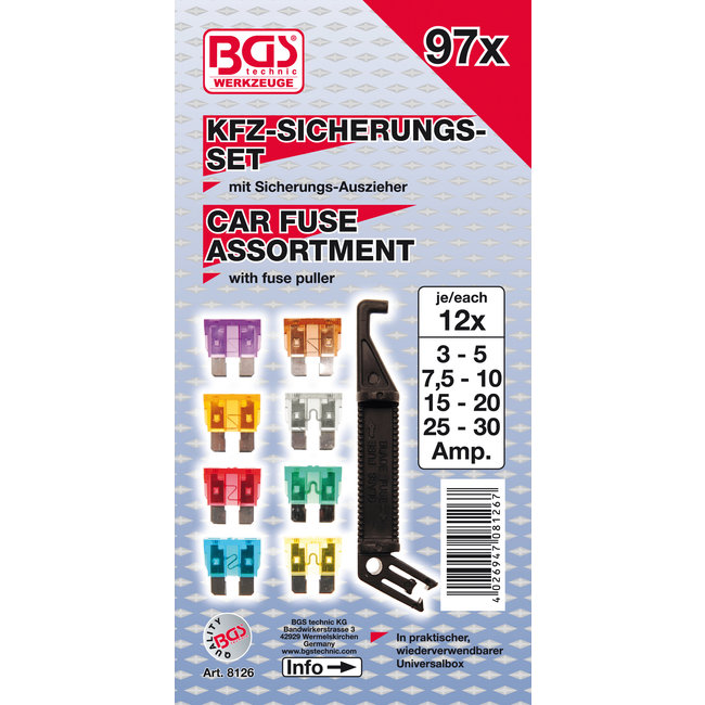 BGS Assortiment autozekeringen 97 delig