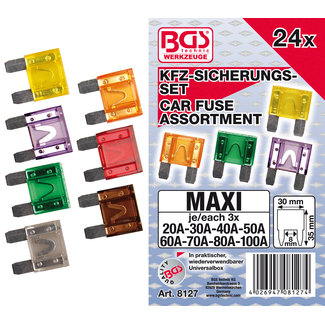 BGS technic Assortiment autozekeringen Maxi, 24 delig