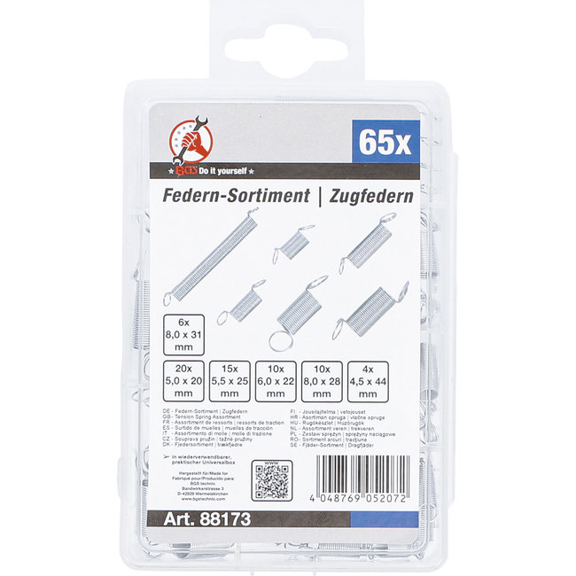 BGS Assortiment veren en trekveren 65 delig