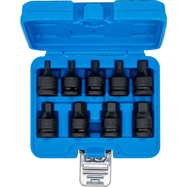 BGS Krachtdoppen set 1/2",  inbus 5 - 19 mm, 9 delig