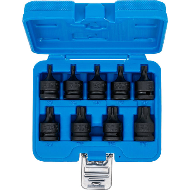 BGS Krachtdoppen set 1/2", Torx T20 - T70, 9 delig