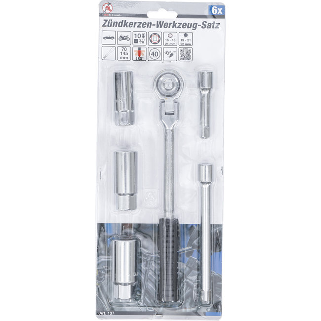 BGS Bougie gereedschapsset 10 mm (3/8"), 6 delig