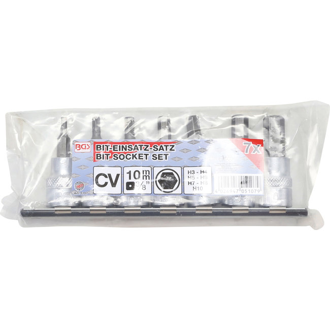 BGS Dopsleutelbitset 3/8" INBUS 3 - 10 mm, 7 delig