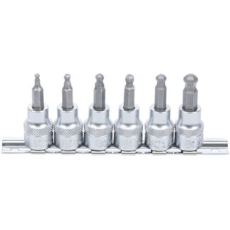 BGS technic Dopsleutelbitset 3/8" INBUS met kogelkop 3 - 8 mm, 6 delig