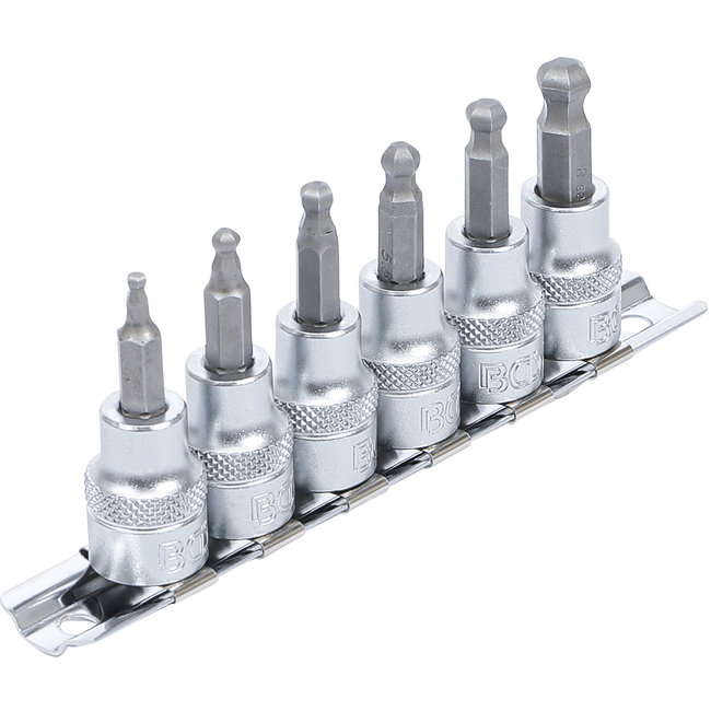 BGS Dopsleutelbitset 3/8" INBUS met kogelkop 3 - 8 mm, 6 delig