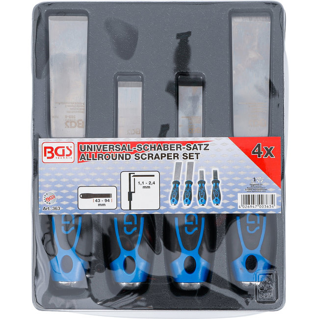 BGS Universele schraperset 4 delig