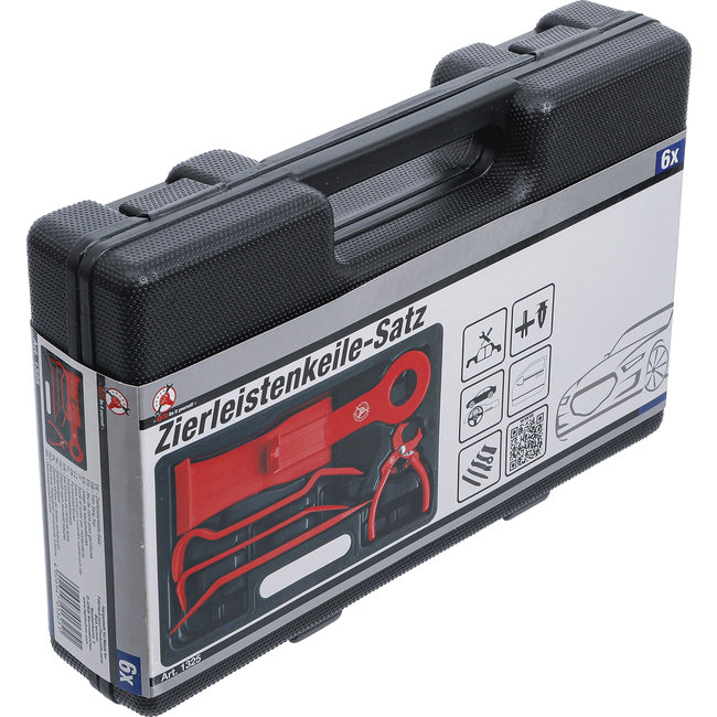 BGS Sierlijstwigset met verschillende vormen en ontnieter, 6 delig