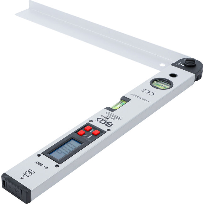 BGS Digitale LCD-hoekmeter digitaal met waterpas 450 mm