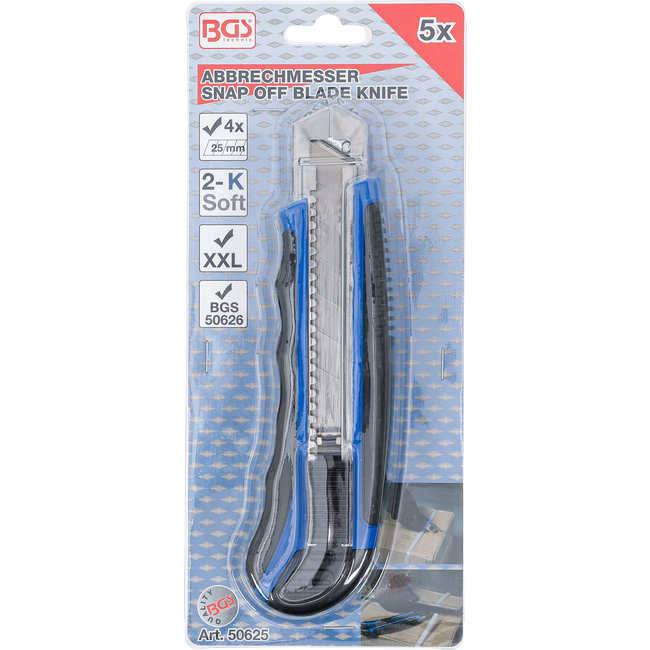 BGS Afbreekmessen extra zware uitvoering, mesbreedte 25 mm