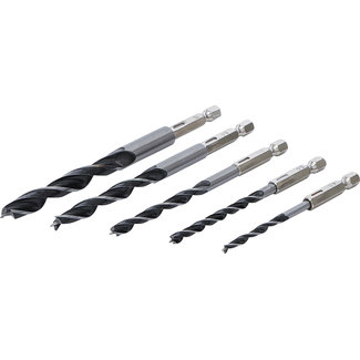BGS Do it yourself Houtboorset 4 - 10 mm met zeskant aansluiting, 5 delig