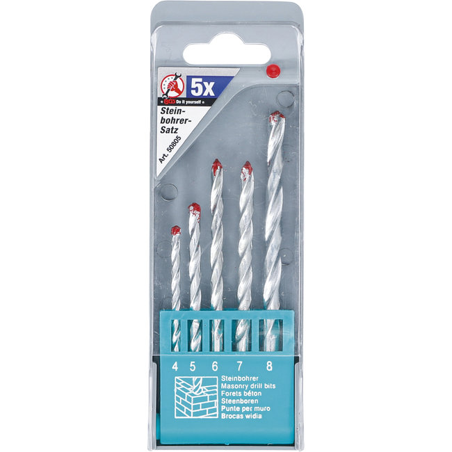 BGS Steenboorset 4 - 8 mm, 5 delig