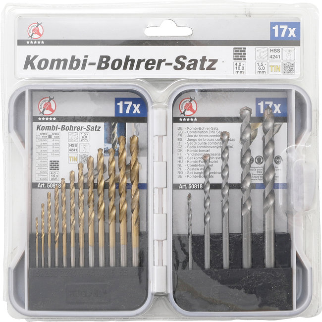 BGS Combi-borenset 1,5 - 10 mm, 17 delig