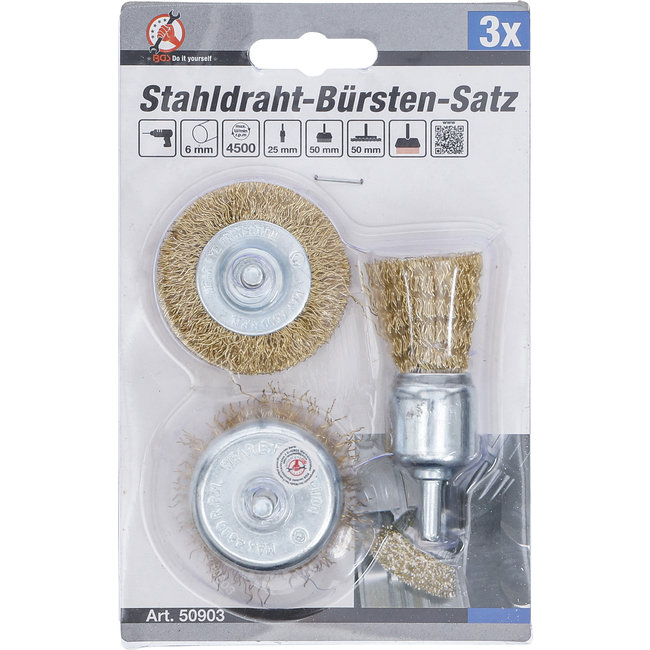 BGS Staalborstelset Ø 25 - 50 mm 3 delig