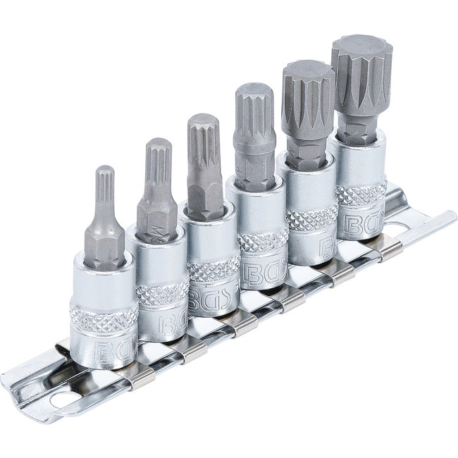 BGS Dopsleutelbitset 1/4" veeltand (voor XZN) M4 - M12, 6 delig
