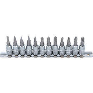 BGS technic Dopsleutelbitset 1/4" sleuf, kruiskop PH / PZ, 12 delig