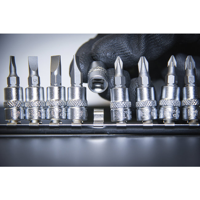 BGS Dopsleutelbitset 1/4" sleuf, kruiskop PH / PZ, 12 delig