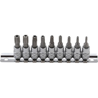 BGS Dopsleutelbitset 1/4" Torx met boring T10 - T50, 9 delig