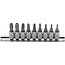 BGS Dopsleutelbitset 1/4" Torx met boring T10 - T50, 9 delig