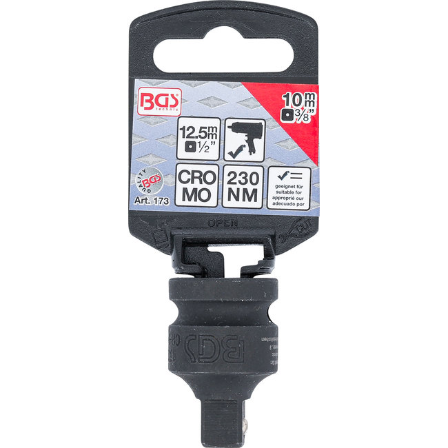 BGS Kracht dopsleuteladapter 1/2" - buitenvierkant 3/8"