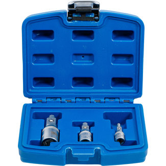 BGS technic Verlengstukset met magneethouder 1/4", 3/8", 1/2", 3 delig