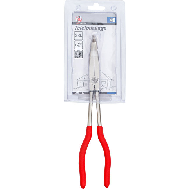 BGS Telefoontang extra lang 90° gebogen 280 mm