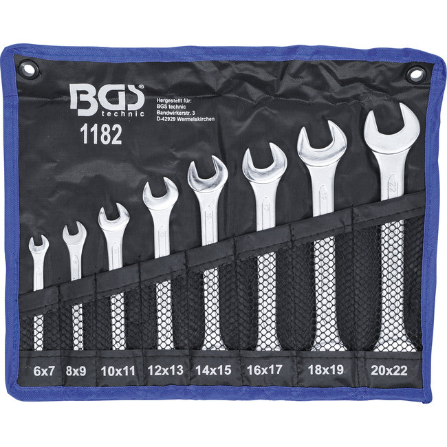 BGS Steeksleutelset 6x7 - 20x22 mm 8 delig