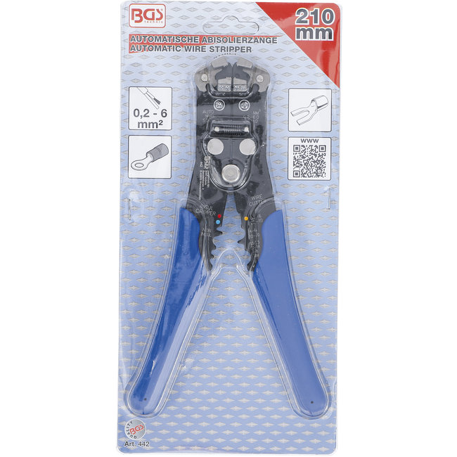 BGS Automatische striptang voor ader 0,13 - 6 mm² 210 mm