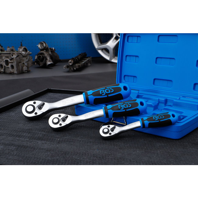 BGS Ratelsleutel-set fijnvertand 3 delig