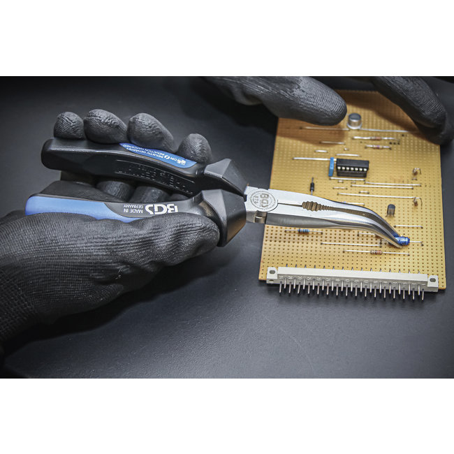 BGS Telefoontang met snijrand gebogen 200 mm