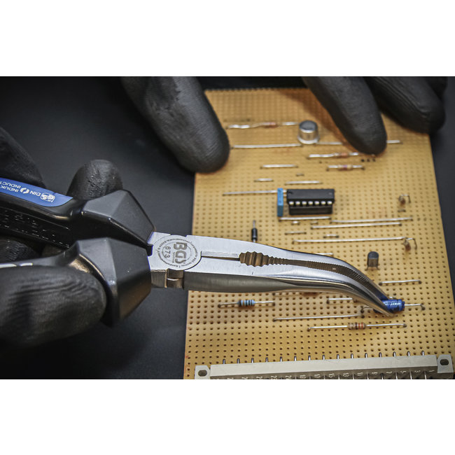 BGS Telefoontang met snijrand gebogen 200 mm