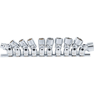 BGS technic Cardan doppenset zeskant 3/8" 10 - 19 mm, 10 delig