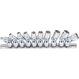 BGS technic Cardan doppenset 1/4" 5 - 13 mm, 10 delig