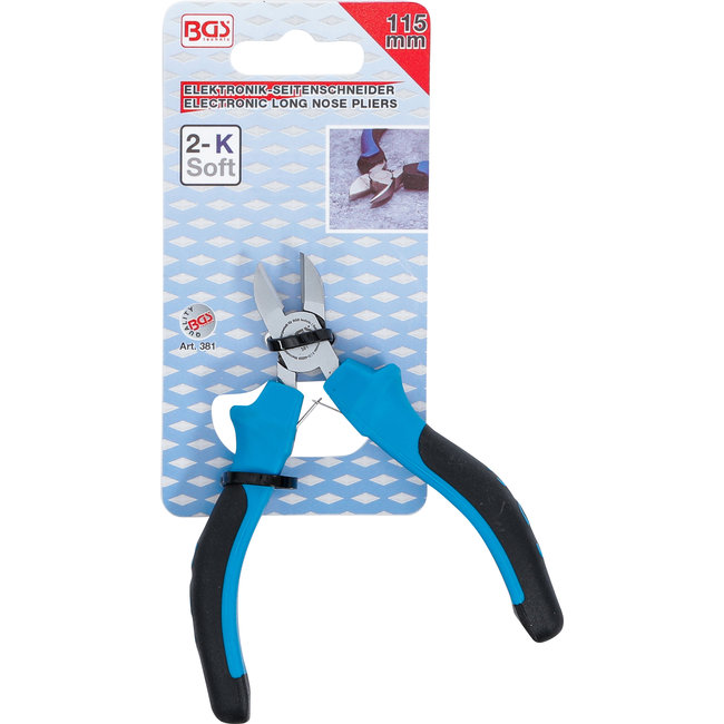 BGS Elektronica zijsnijtang met veer 115 mm