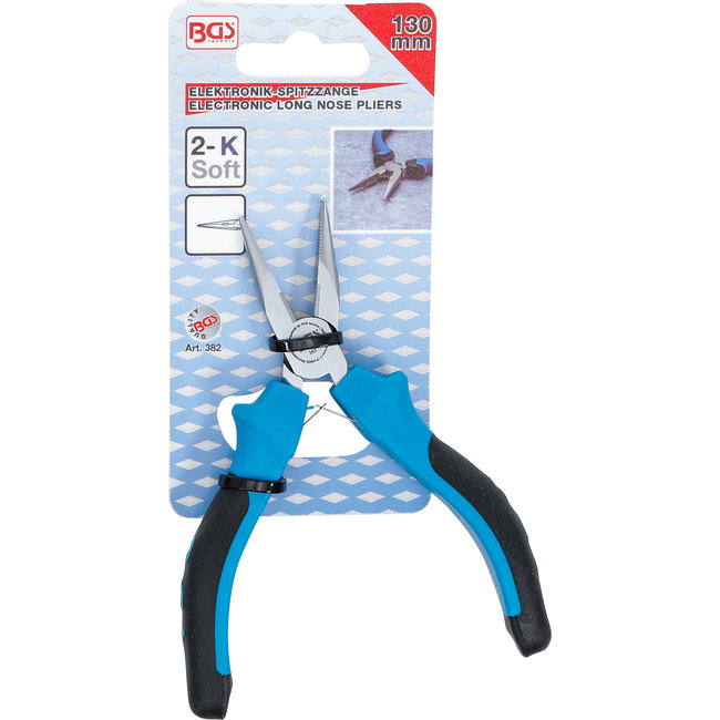 BGS Elektronica punttang recht met veer 130 mm