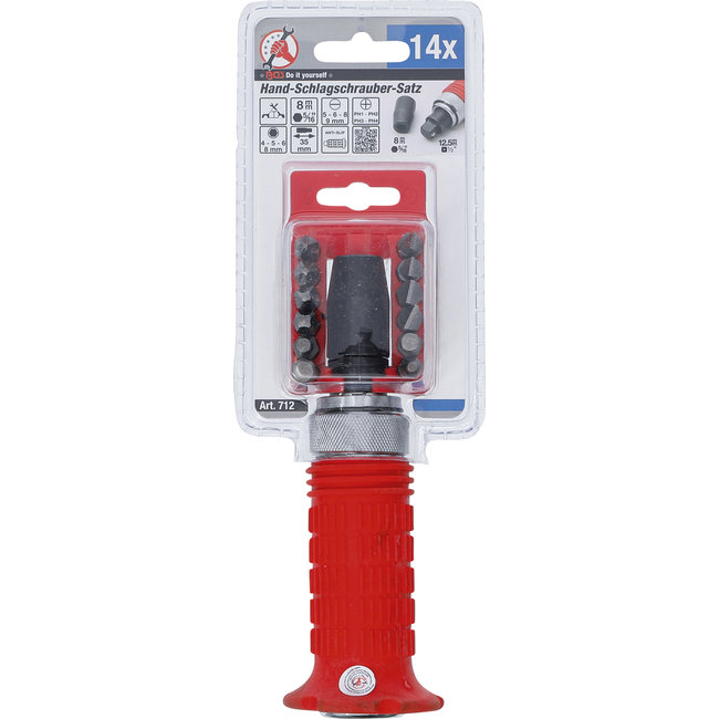 BGS Handslagschroevendraaier-set incl. bits 1/2"